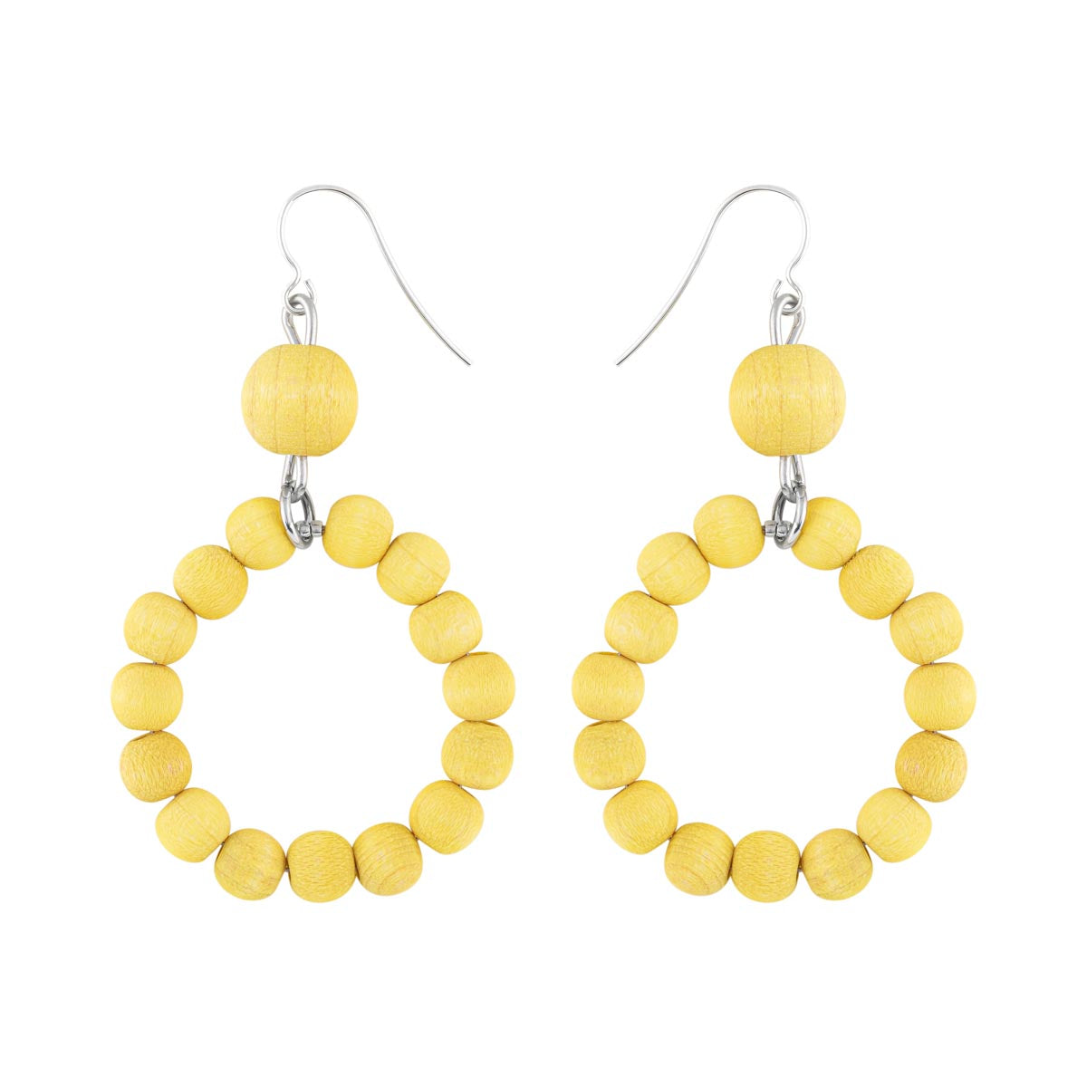 Orvokki earrings, citron yellow