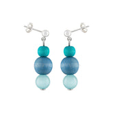 Irene earrings, blue and turquoise