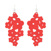 Kukkaset earrings, red