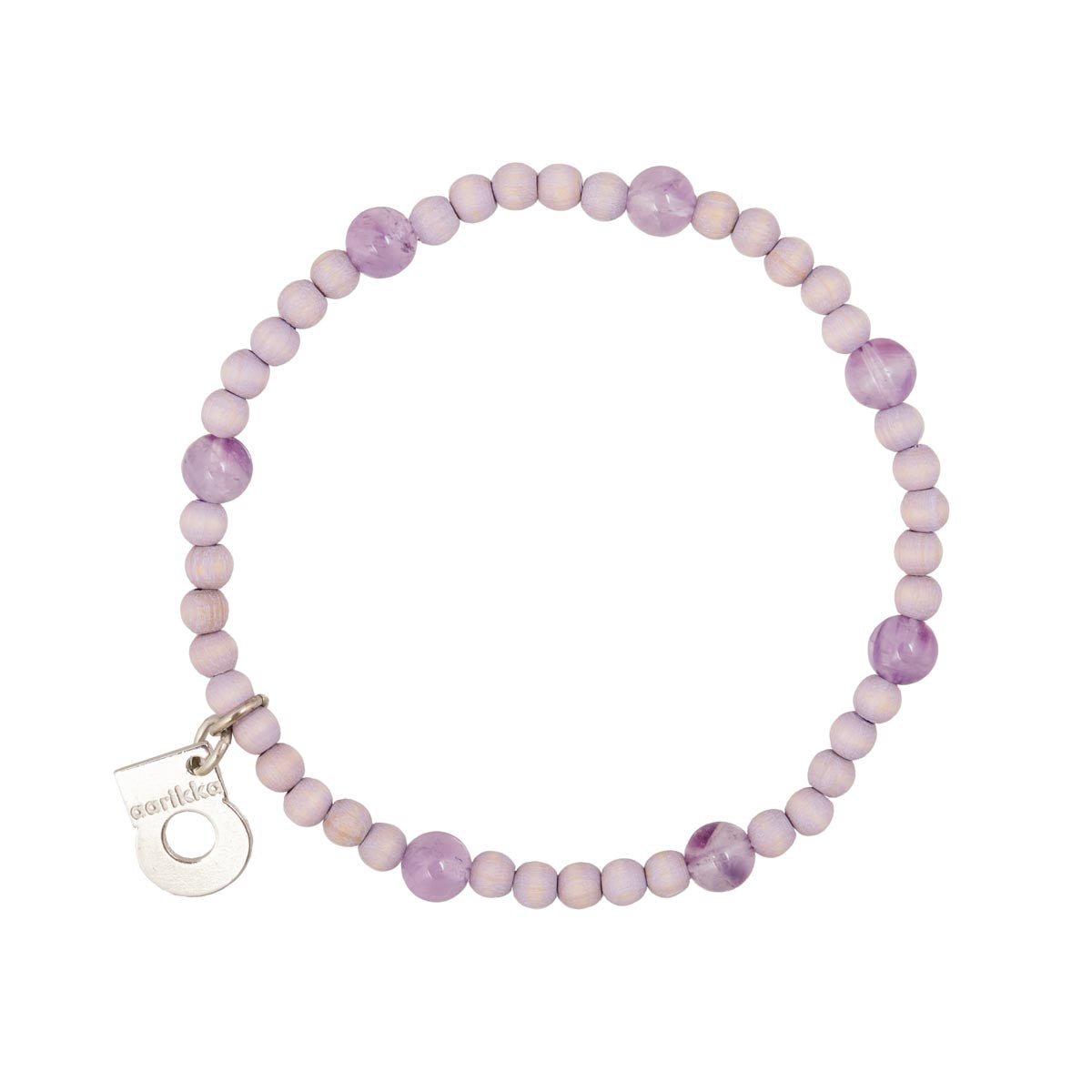 Lasihelmi bracelet, lavender