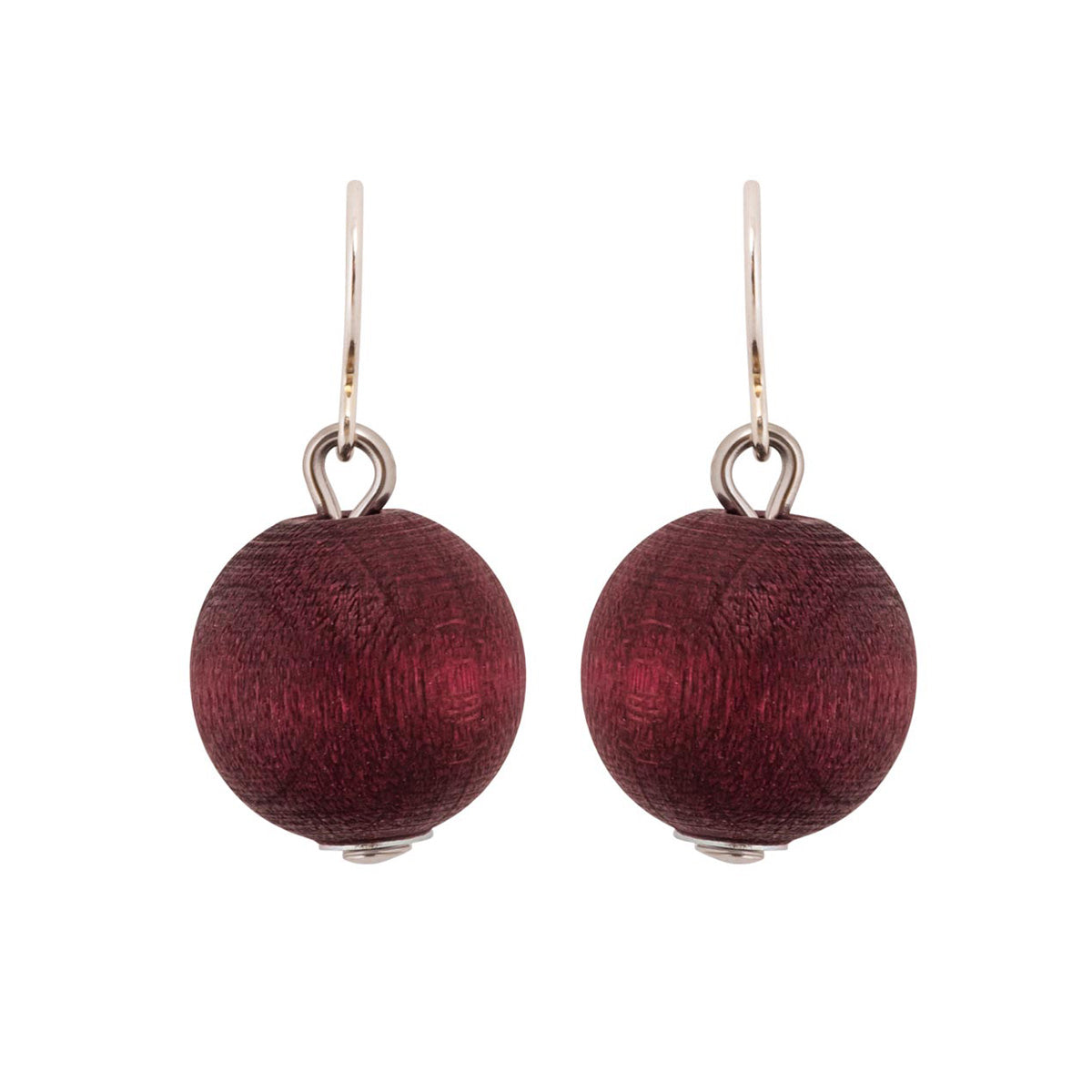 Karpalo earrings, plum red