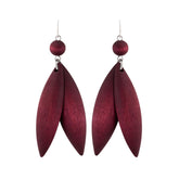 Jalava earrings, plum red