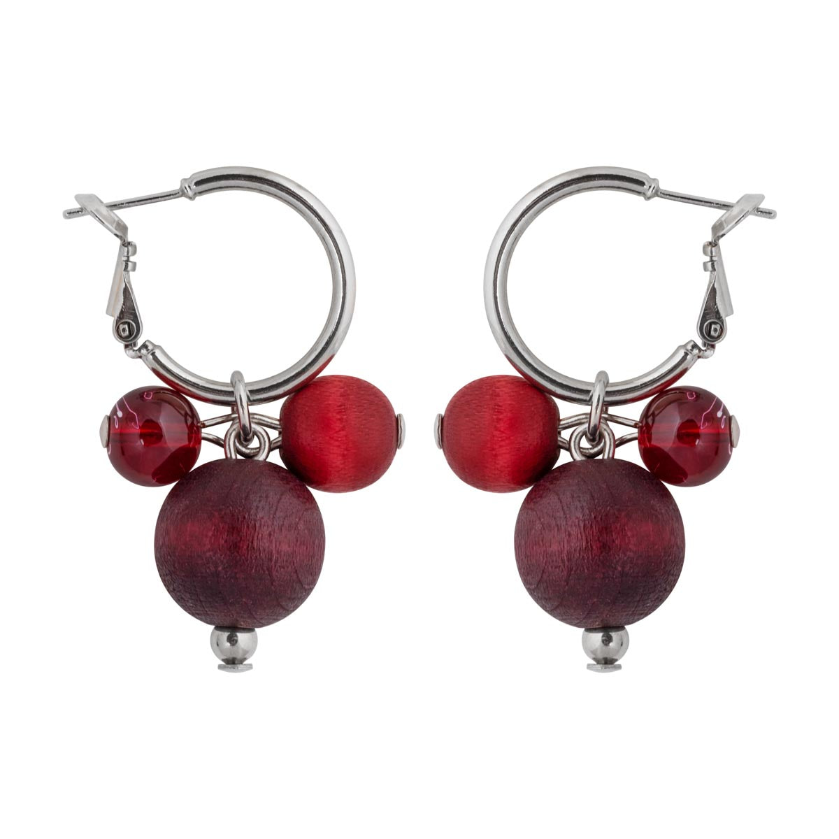 Lydia earrings, plum red