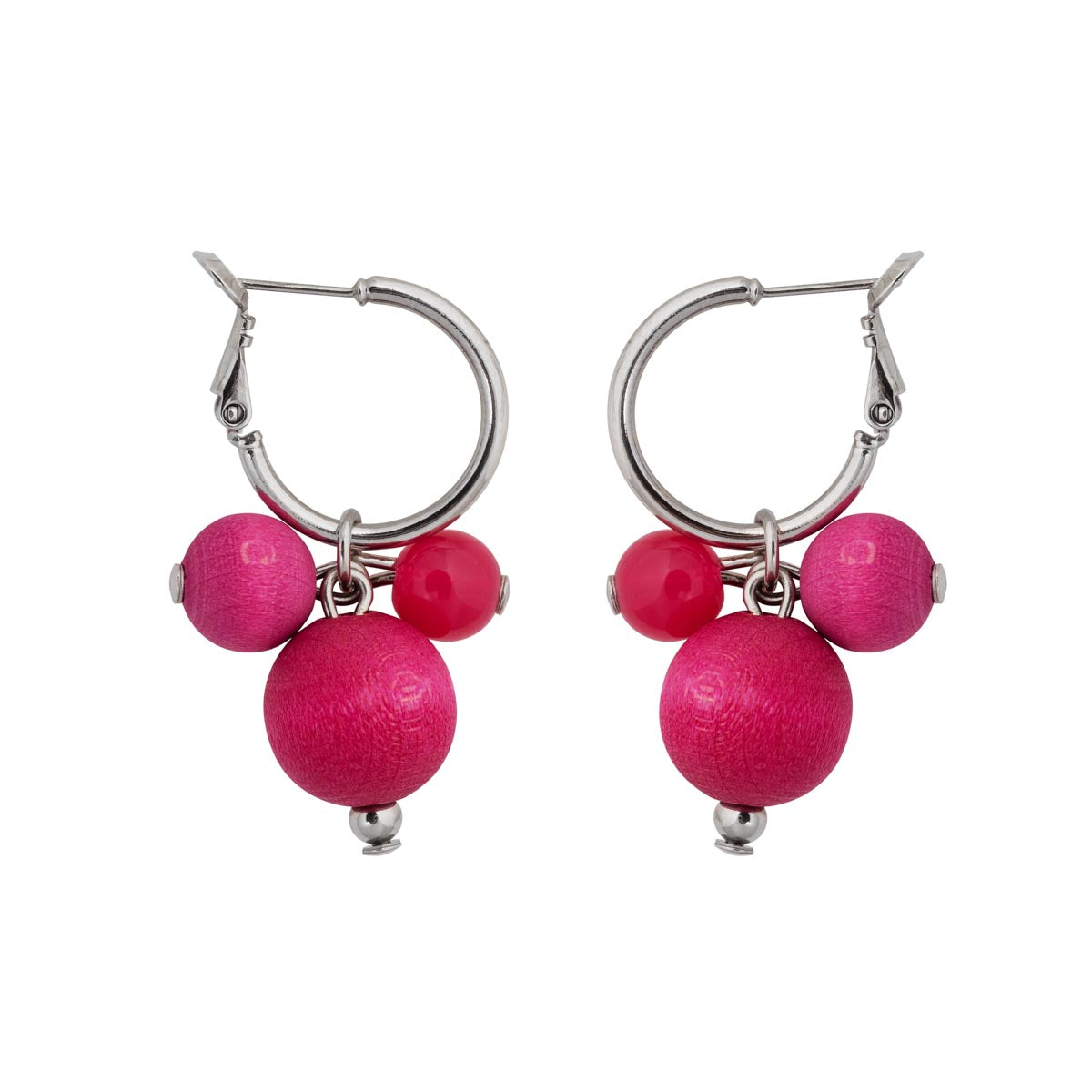 Lydia earrings, fuchsia