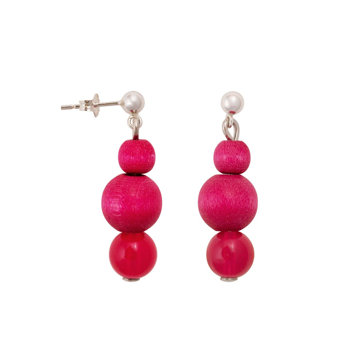 Irene earrings, fuchsia