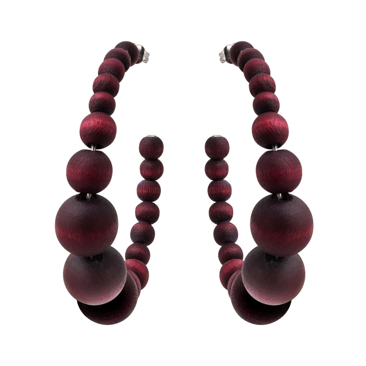 Angervo earrings, plum red