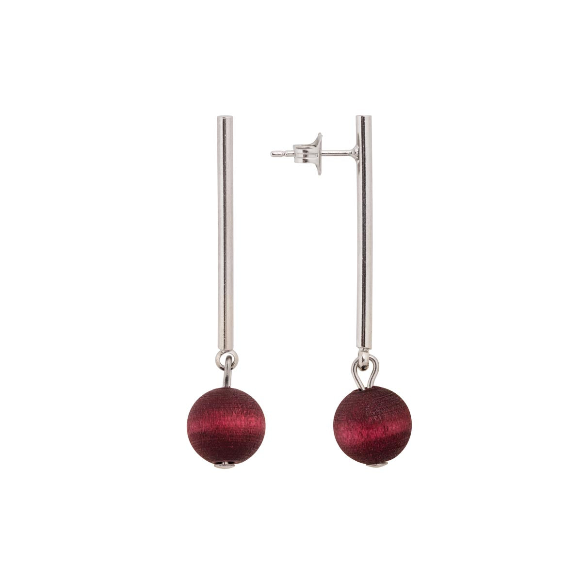 Lilli earrings, plum red