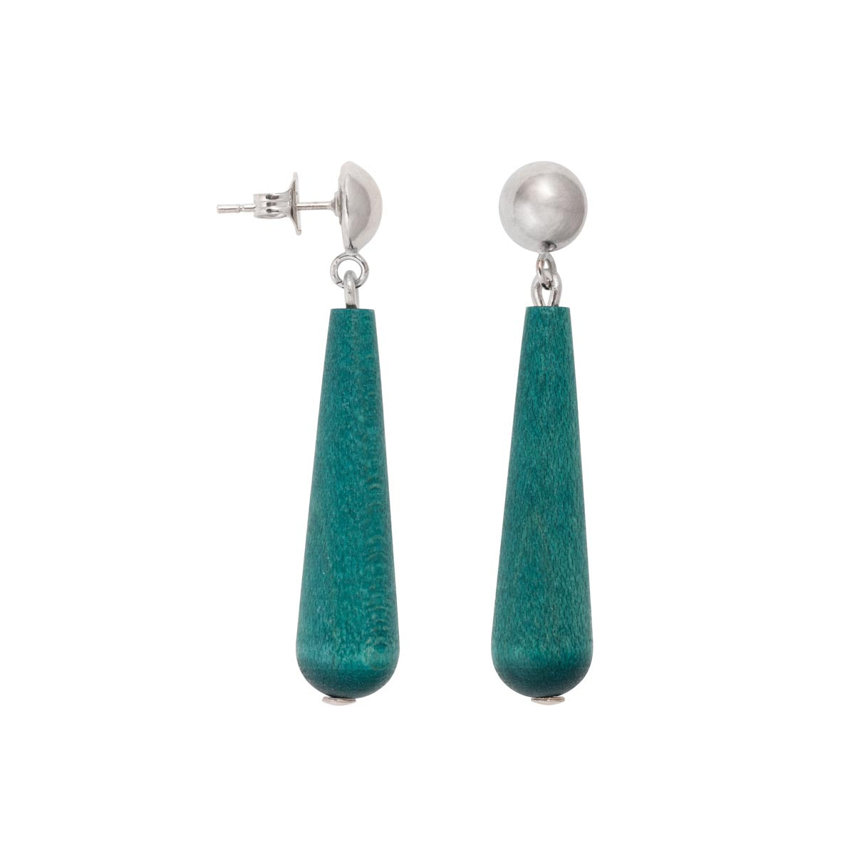 Helmipisara earrings, dark turquoise