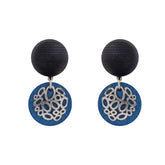 Cecilia earrings, dark blue