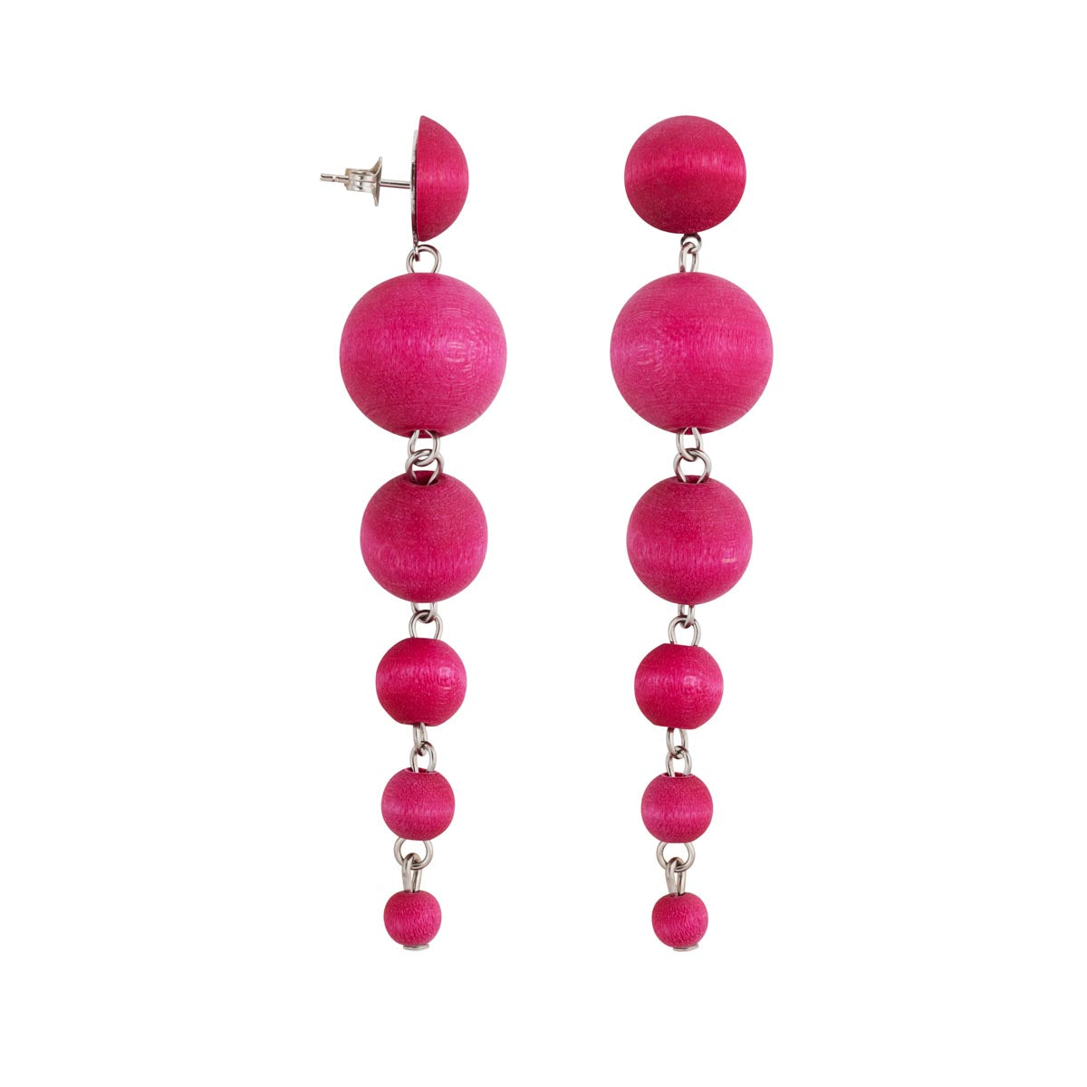 Sandra earrings, fuchsia