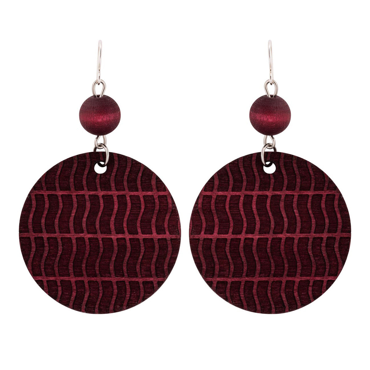 Karoliina earrings, plum red