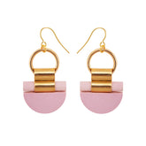 Kelohonka earrings, pink and gold