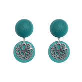 Cecilia earrings, aqua green