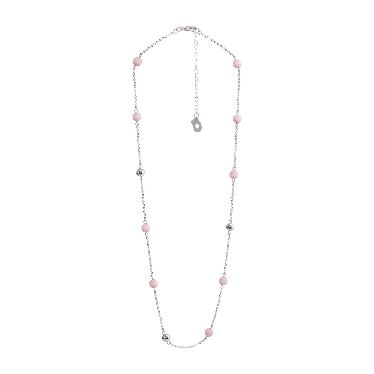 Jade necklace, pink