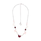 Sinisiipi necklace, shades of red and white