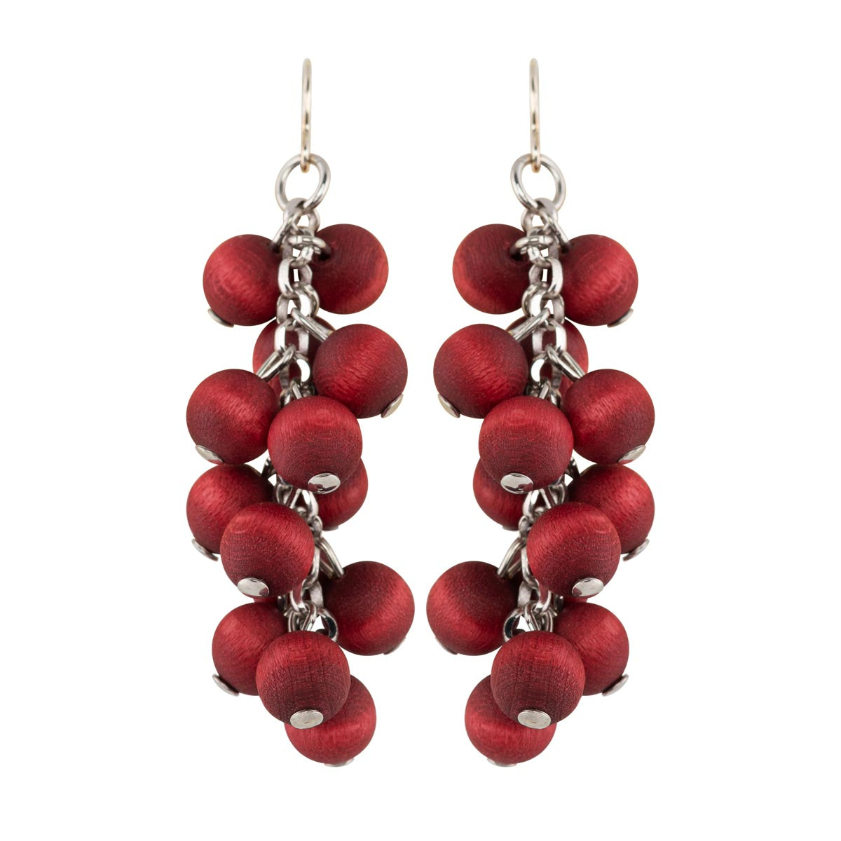 Herukka earrings, wine red