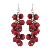 Herukka earrings, wine red