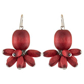 Ohdake earrings, wine red