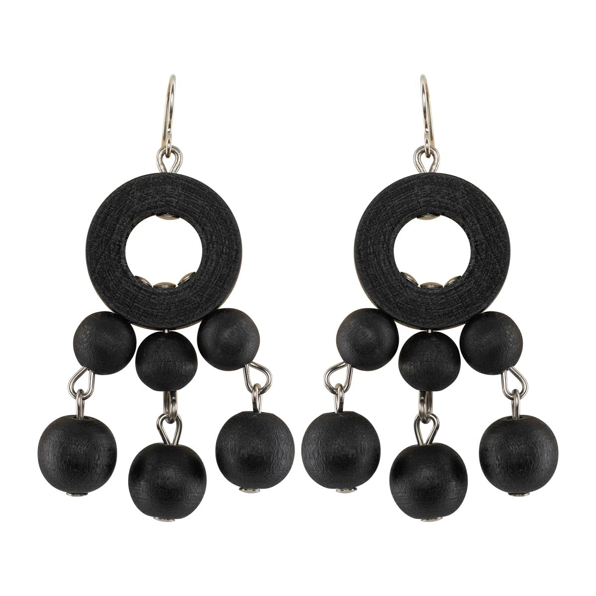 Kaskadi earrings, black