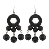 Kaskadi earrings, black