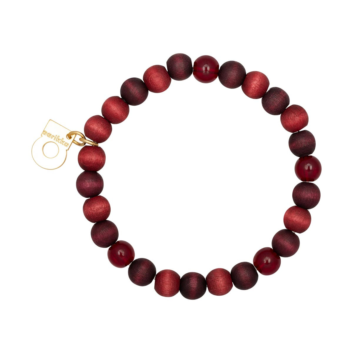 Lydia bracelet, plum red and gold
