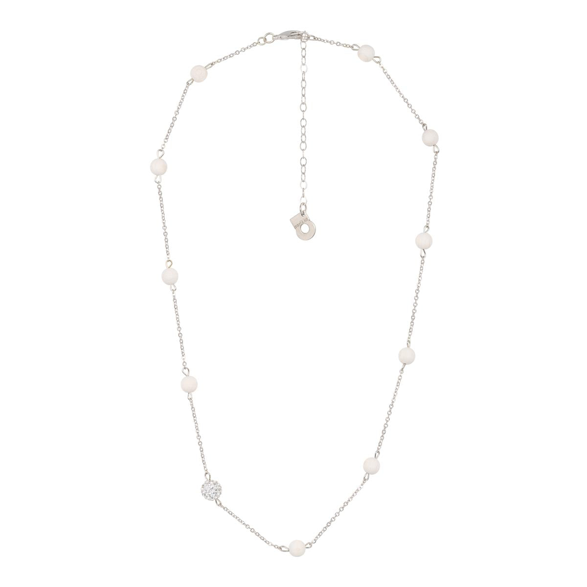 Jade kristalli necklace, ecru