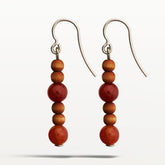 Lasihelmi earrings, orange