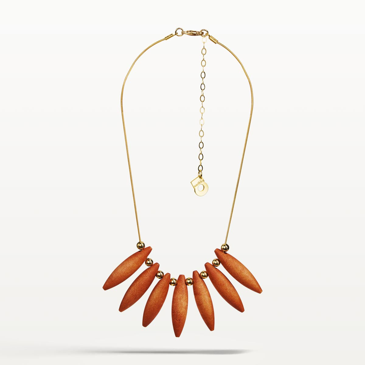 Ronja necklace, copper and gold