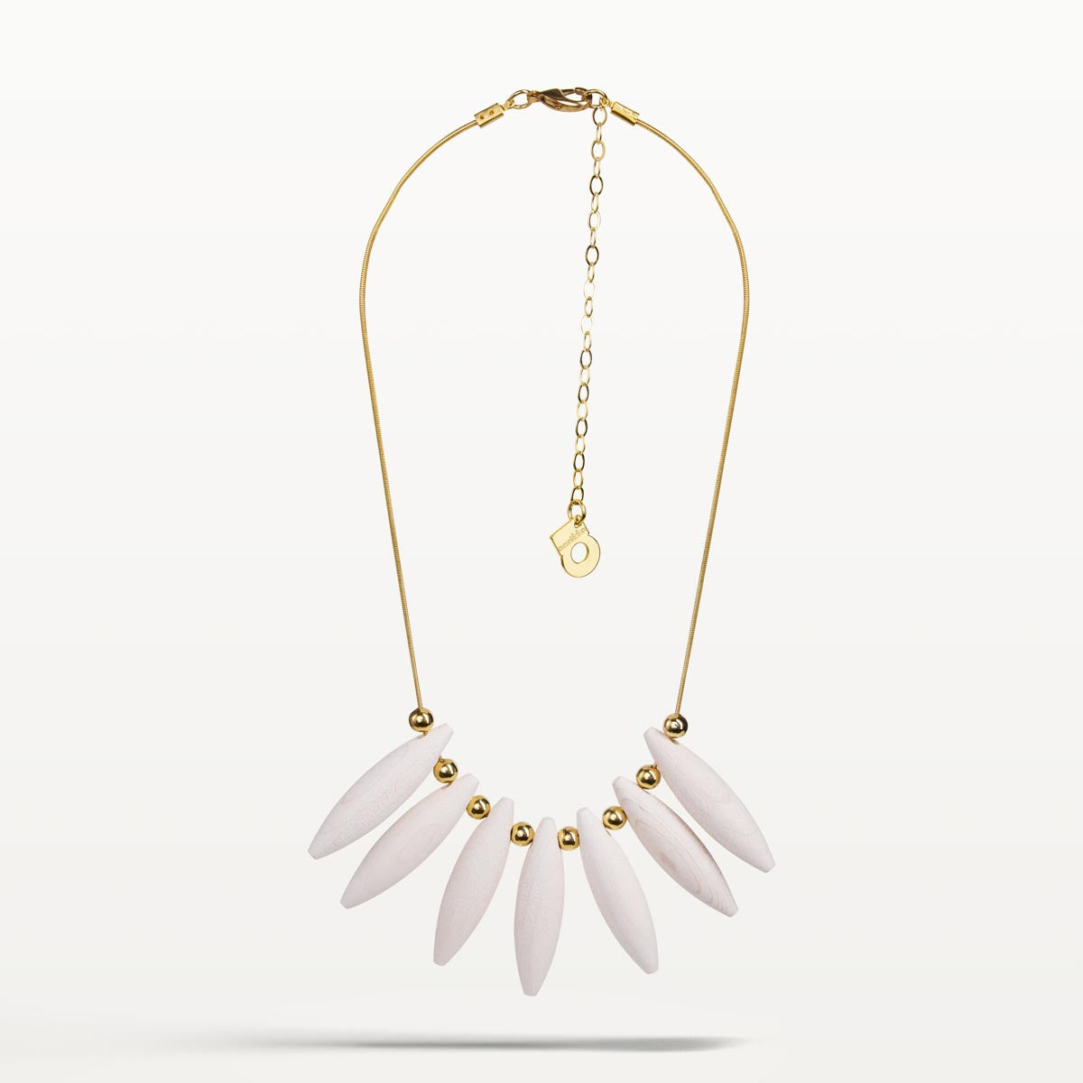 Ronja necklace, ecru and gold