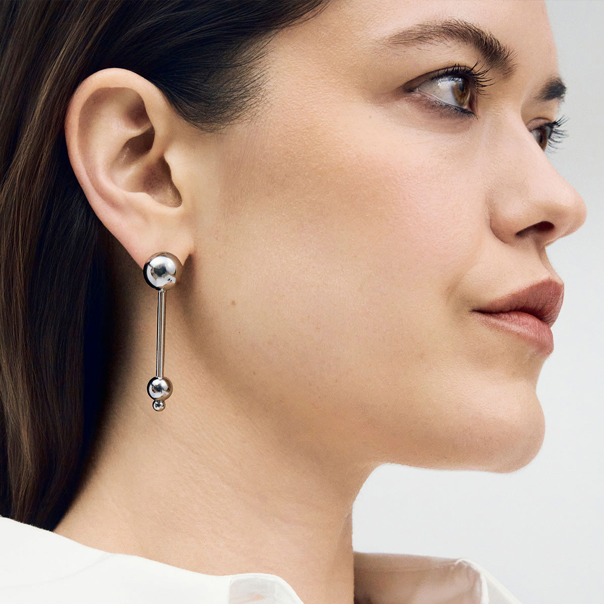 Elea earrings, silver