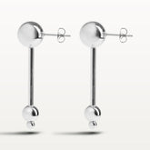 Elea earrings, silver