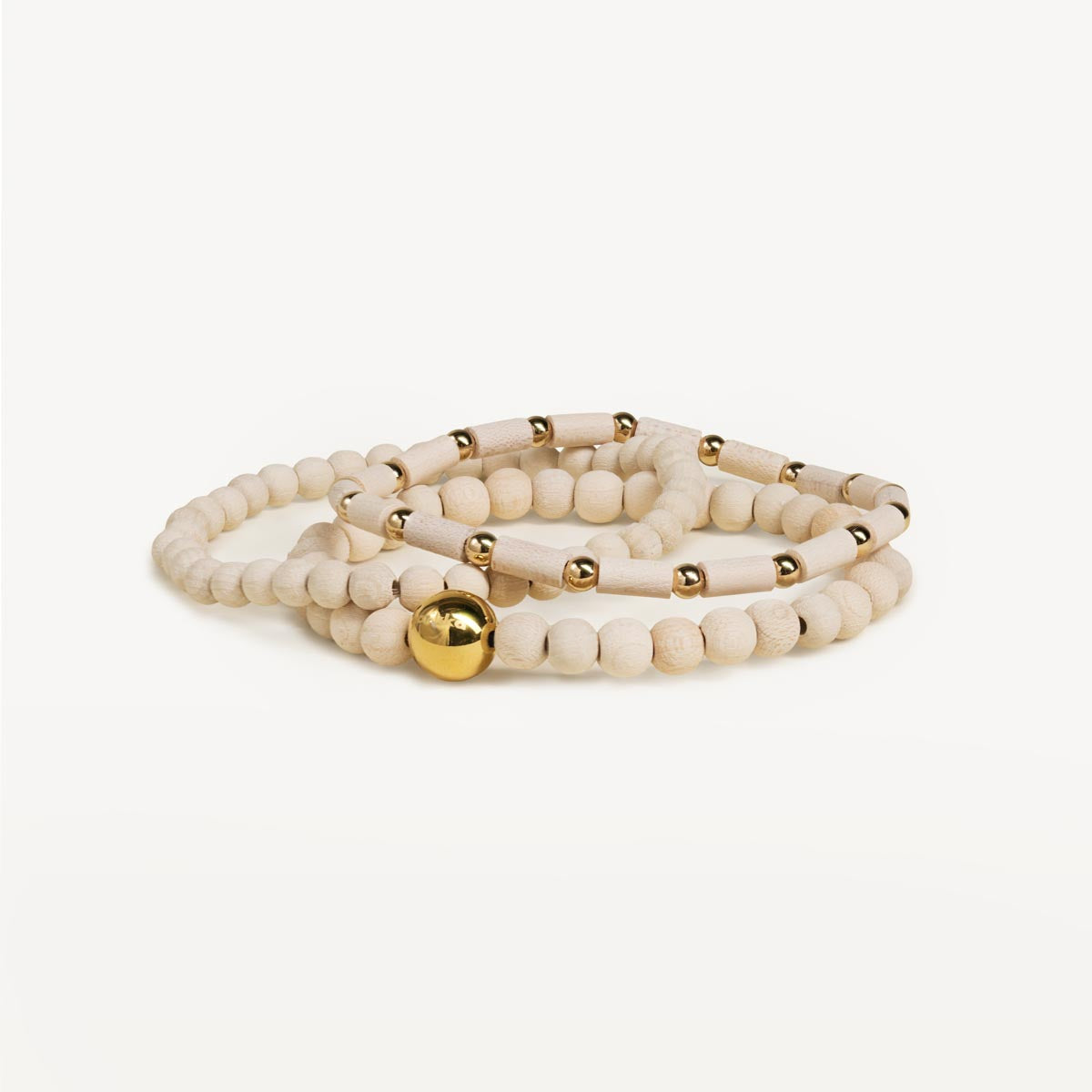 Gunilla bracelet, ecru and gold