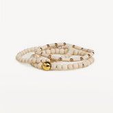 Gunilla bracelet, ecru and gold