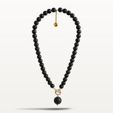 Valma necklace, black and gold