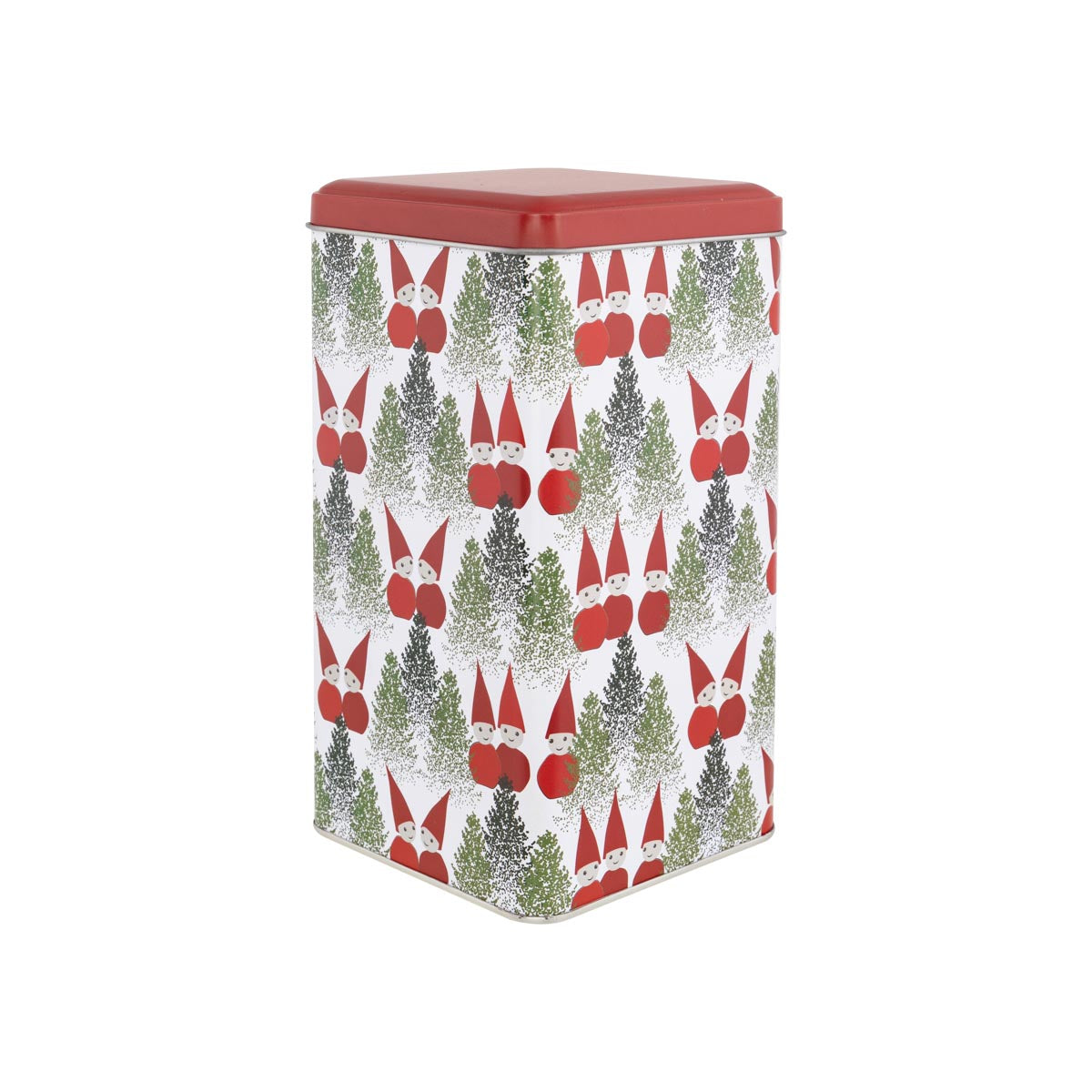 Coffee box, Elves in the Forest, 19 cm, red, white, and green