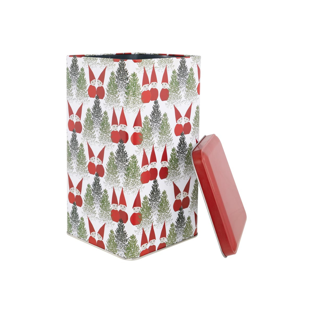 Coffee box, Elves in the Forest, 19 cm, red, white, and green