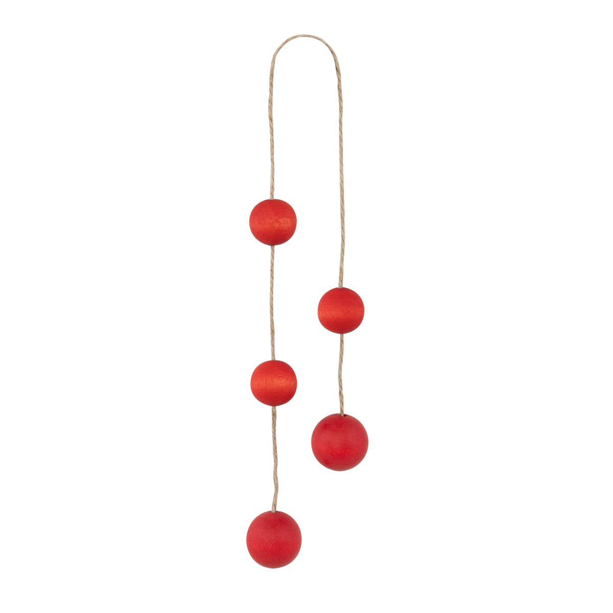 Pom pom ornament, 38 cm, red