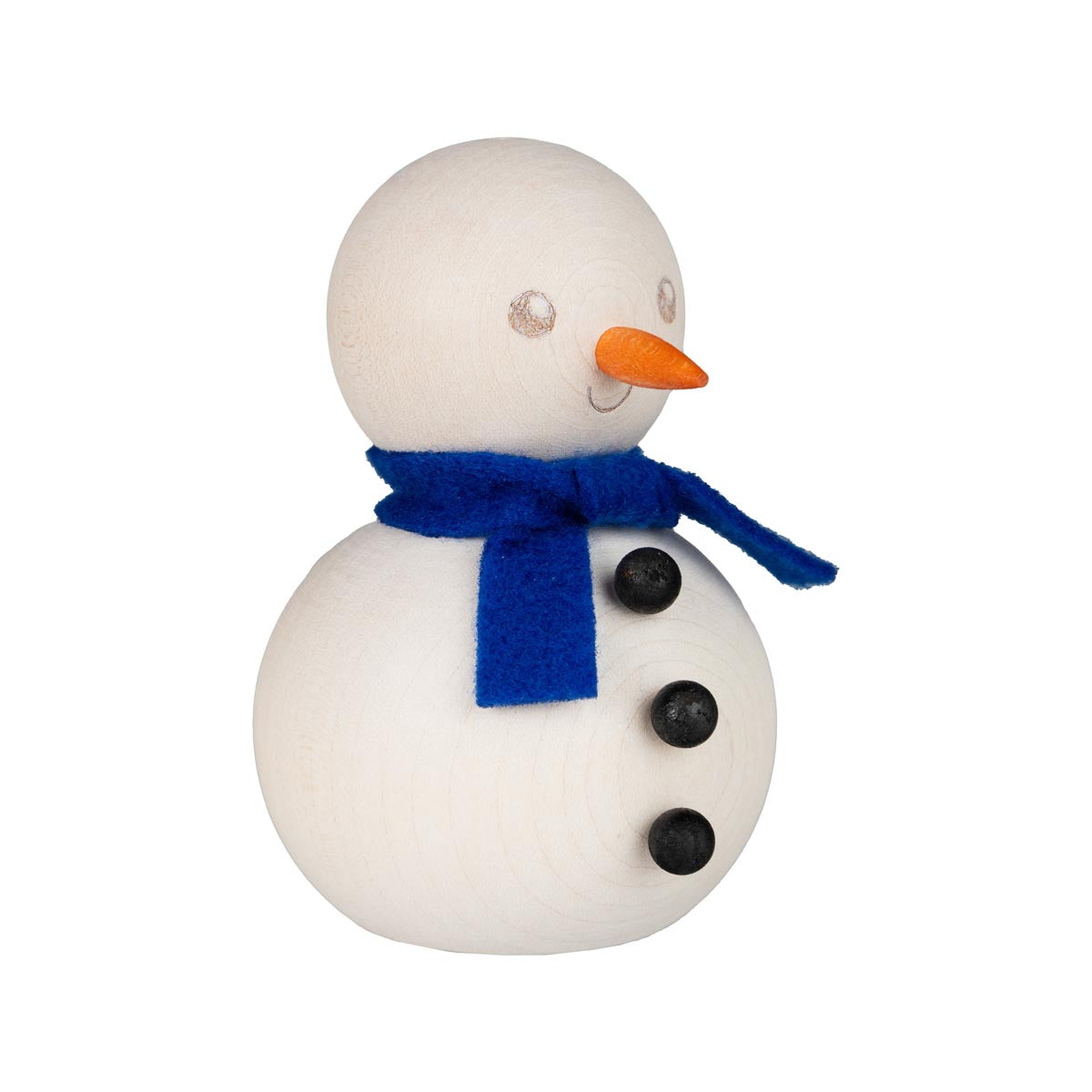 Snowman decoration,  10 cm, ecru