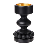 Prinssi candleholder, black and gold
