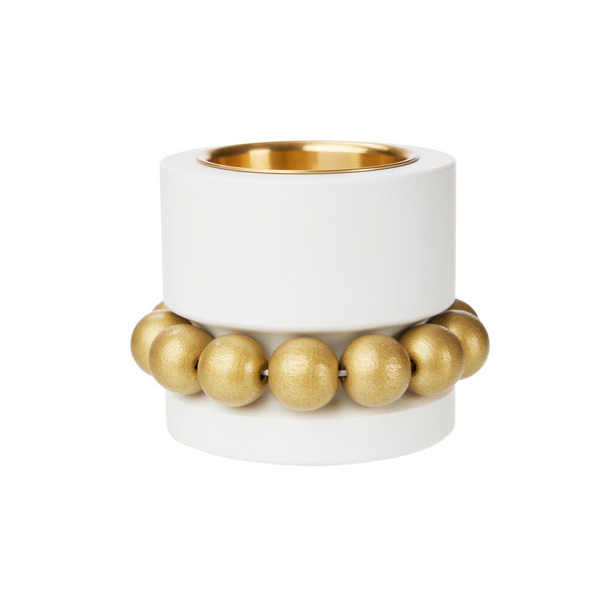 Prinsessa candleholder, white and gold