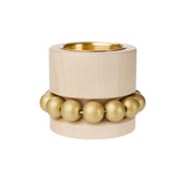 Prinsessa candleholder, varnished wood and gold