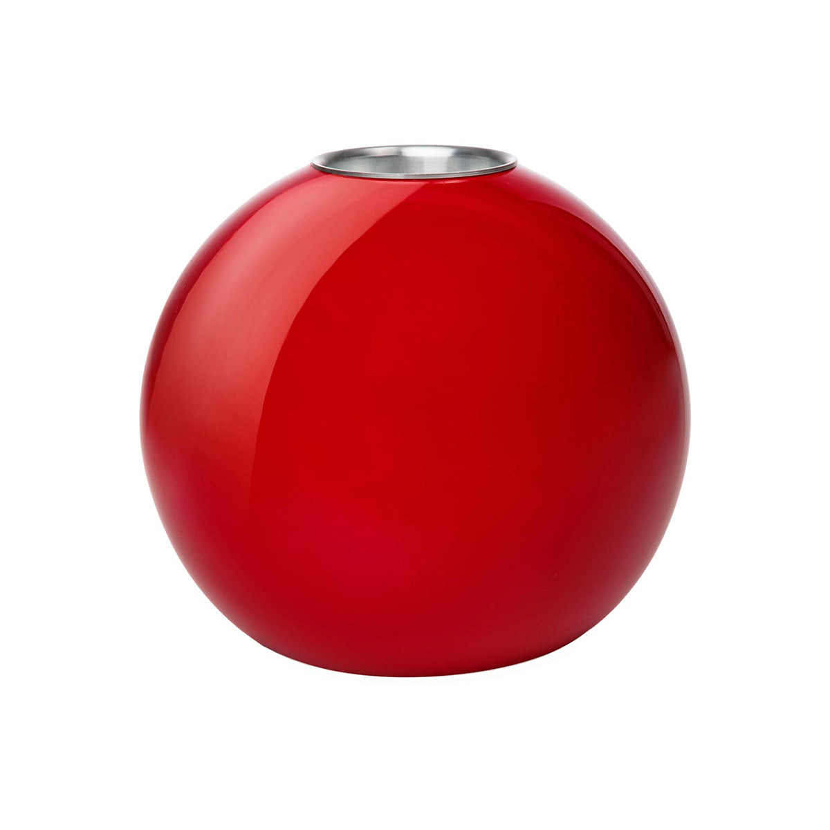Pallo candleholder,red and silver