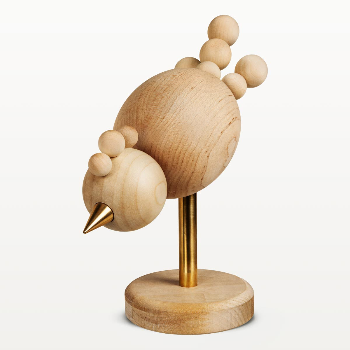 Hen sculpture, 20 cm, varnished wood