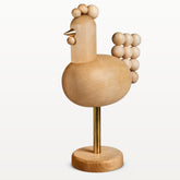 Cockerel sculpture, 25,5 cm, varnished wood