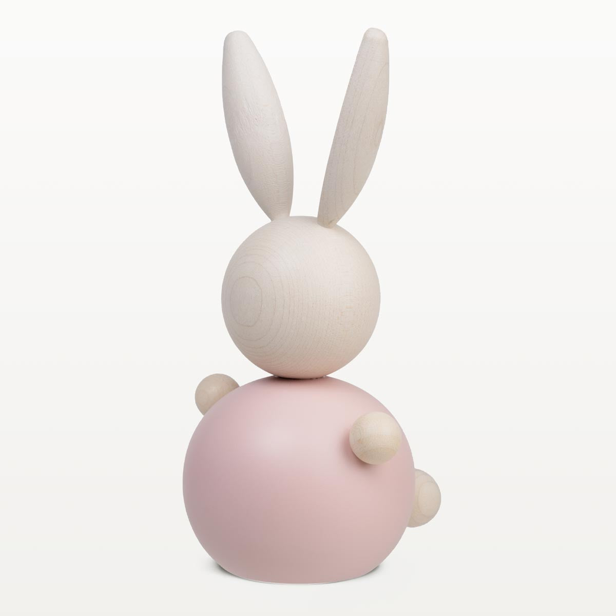 Rabbit wooden figurine 16 cm, pink