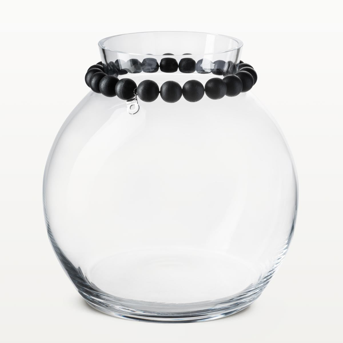 Pore glass vase, 22 cm cm, black