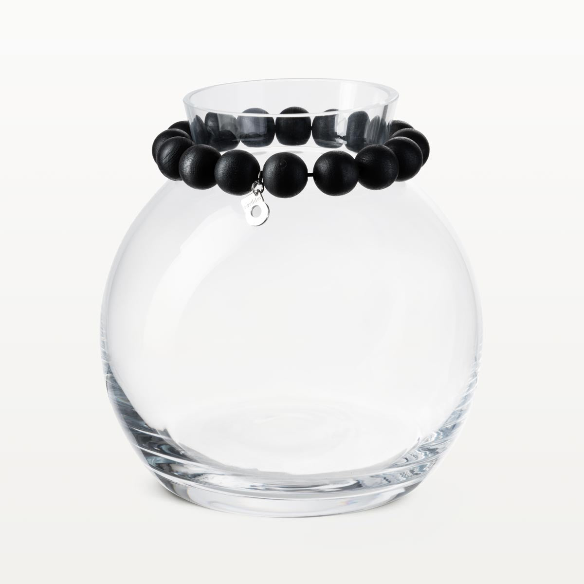 Pore glass vase, 16 cm cm, black