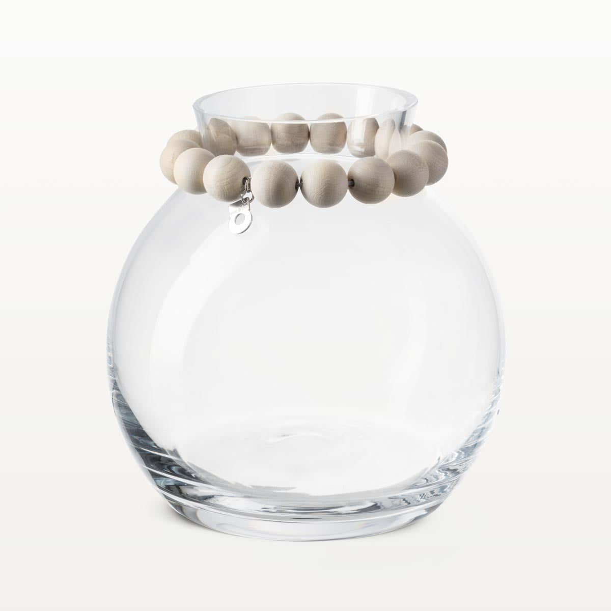 Pore glass vase, 16 cm cm, ecru