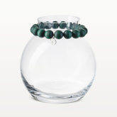 Pore glass vase, 16 cm cm, green