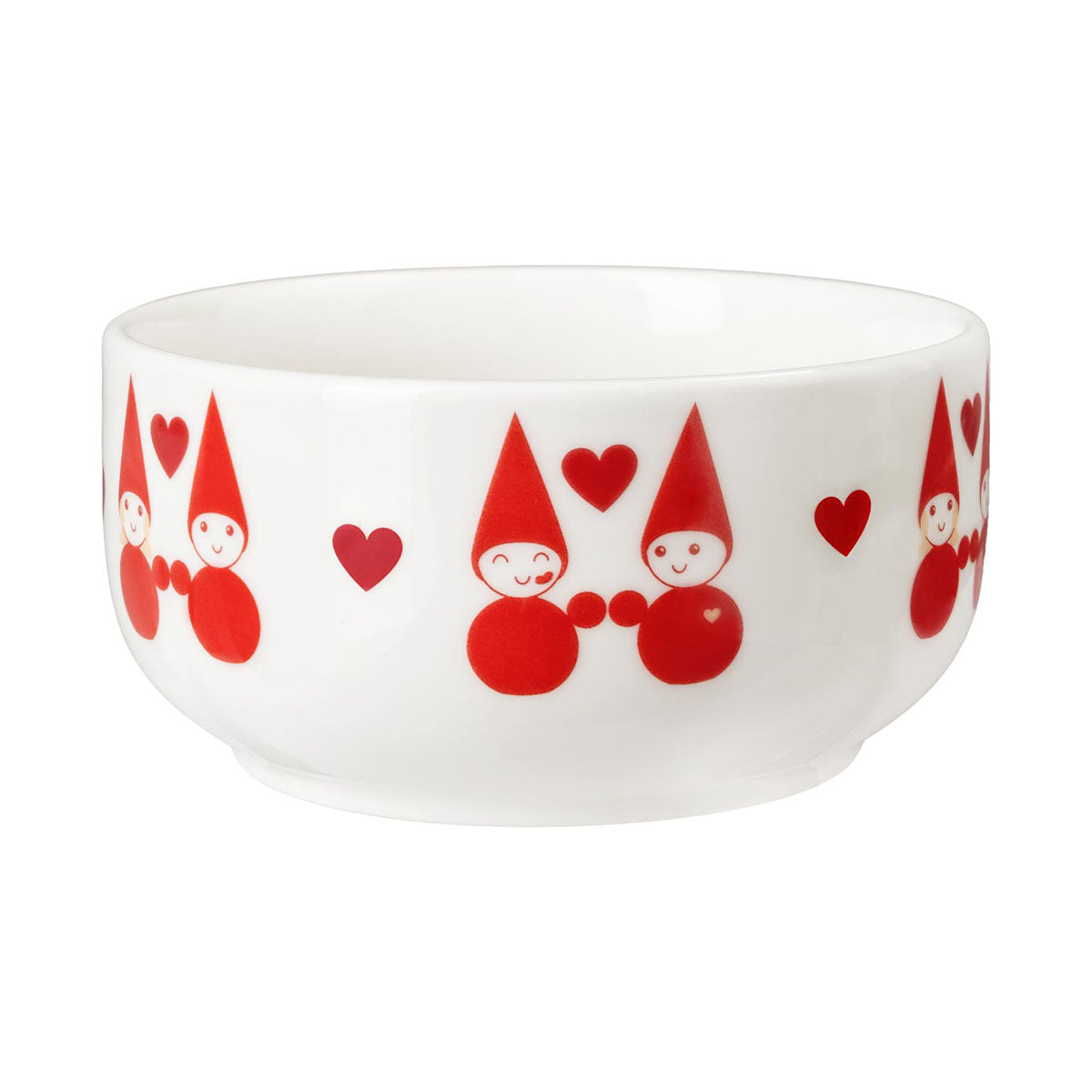 Elf Bowl Love, Ø 12 cm, white and red
